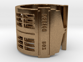 Dr. Who Tardis Overturned Ring in Natural Brass