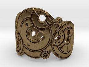 Dr. Who Gallifreyan Inversed Ring in Natural Bronze
