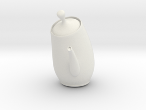 Nizaro T Pot Design07 in White Natural Versatile Plastic: Small