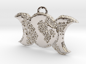 Prim Triple Moon by ~M. in Rhodium Plated Brass
