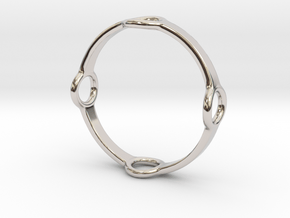 Four Ring Ring in Rhodium Plated Brass: 4.5 / 47.75