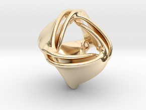 Tetra-ducov (no holes) in 14k Gold Plated Brass