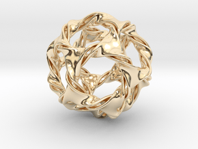 Dodeca-ducov (no holes) in 14k Gold Plated Brass