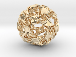 Icosidodeca-ducov (no holes) in 14K Yellow Gold