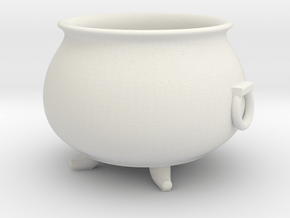 Tabletop: Cauldron with Feet in White Natural Versatile Plastic