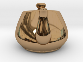 Nizaro T Pot Design11 in Polished Brass: Small