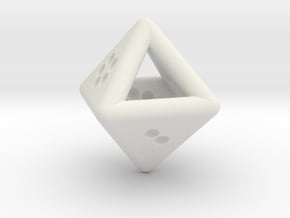 Unusual D8 (not twisted) in White Natural Versatile Plastic