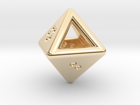 Unusual D8 (not twisted) in 14k Gold Plated Brass