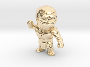 Ninja-Small in 14k Gold Plated Brass