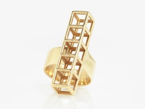 STRUCTURE Nº 4  RING in 14K Yellow Gold: 7 / 54