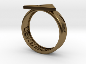Ring - Triforce of Courage in Polished Bronze: 6 / 51.5
