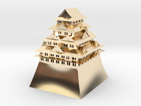 Nagoya Castle in 14k Gold Plated Brass