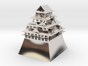 Nagoya Castle in Rhodium Plated Brass