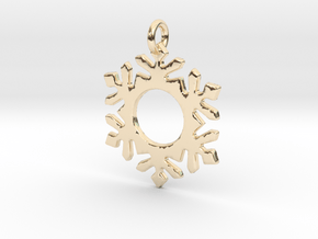 Snowflake 5 Pendant in 14k Gold Plated Brass