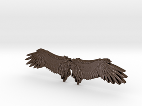 Angel's wing in Polished Bronze Steel