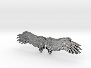 Angel's wing in Polished Silver