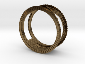 Verbundener Ring in Polished Bronze