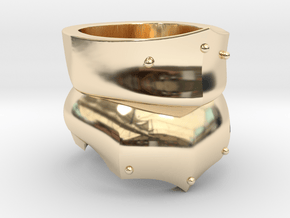 Bevor Ring in 14k Gold Plated Brass