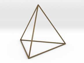 0592 Tetrahedron E (a=10-100mm) #001 in Natural Bronze: Extra Large