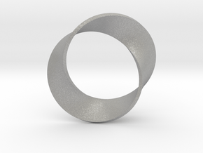 0155 Mobius strip (p=2, d=5cm) #003 in Aluminum