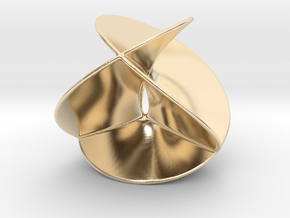 Henneberg surface without center in 14k Gold Plated Brass