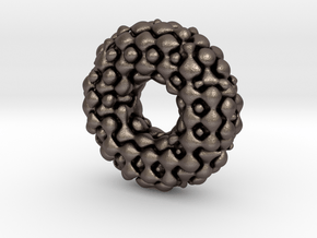 Color Möbius lattice (fat) in Polished Bronzed Silver Steel