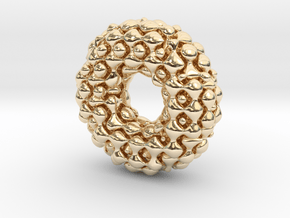 Color Möbius lattice (fat) in 14k Gold Plated Brass
