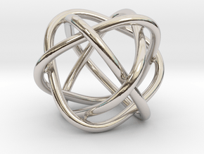 4 rings (fused) in Rhodium Plated Brass
