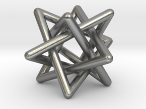 4 triangles in Natural Silver (Interlocking Parts): Small