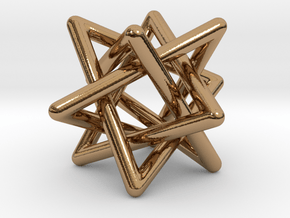 4 triangles in Polished Brass (Interlocking Parts): Small