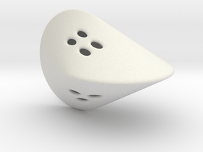 Oloid D4 in White Natural Versatile Plastic