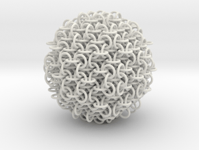3D chainmaille ball in White Natural Versatile Plastic