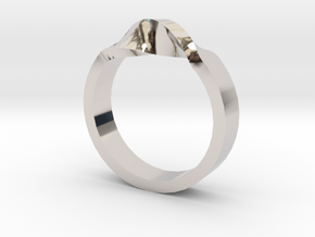 Flex Ring Sizes 6-10 in Rhodium Plated Brass: 6 / 51.5