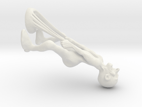 Grmpff!  Mini Sculpture in White Natural Versatile Plastic