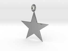 Star Pendant in Natural Silver