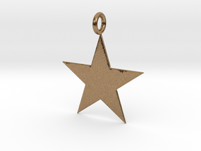 Star Pendant in Natural Brass