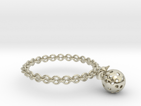 Dolphin Moon Bracelet in 14k White Gold