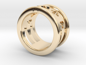 Cathedral Ring in 14k Gold Plated Brass: 5.5 / 50.25