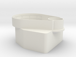 1/72 Tear Drop Gun Tub in White Natural Versatile Plastic
