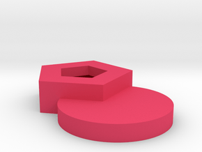 杯蓋 in Pink Processed Versatile Plastic: Medium