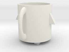 Rocket mug in White Natural Versatile Plastic