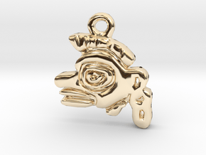 Aztec Monkey Pendant in 14K Yellow Gold