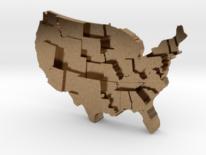 USA by Incarceration in Natural Brass