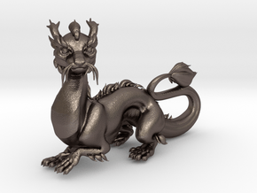 ImperialDragonSculpt in Polished Bronzed Silver Steel: Small