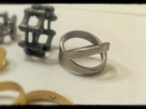 Infinity Ring / infinite Symbol Ring / Infinity si in Polished Nickel Steel