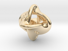 Unusual twisted D8 in 14K Yellow Gold: Extra Small
