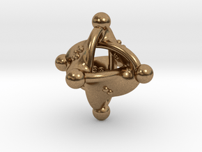 Unusual twisted D8 (knobs) in Natural Brass: Extra Small