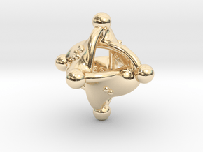 Unusual twisted D8 (knobs) in 14K Yellow Gold: Extra Small
