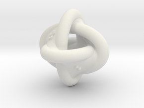 Unusual twisted D8 (rings) in White Natural Versatile Plastic: Extra Small