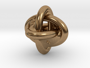 Unusual twisted D8 (rings) in Natural Brass: Extra Small